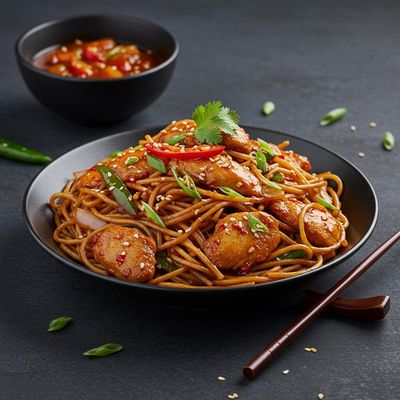 Schezwan Chicken Noodles